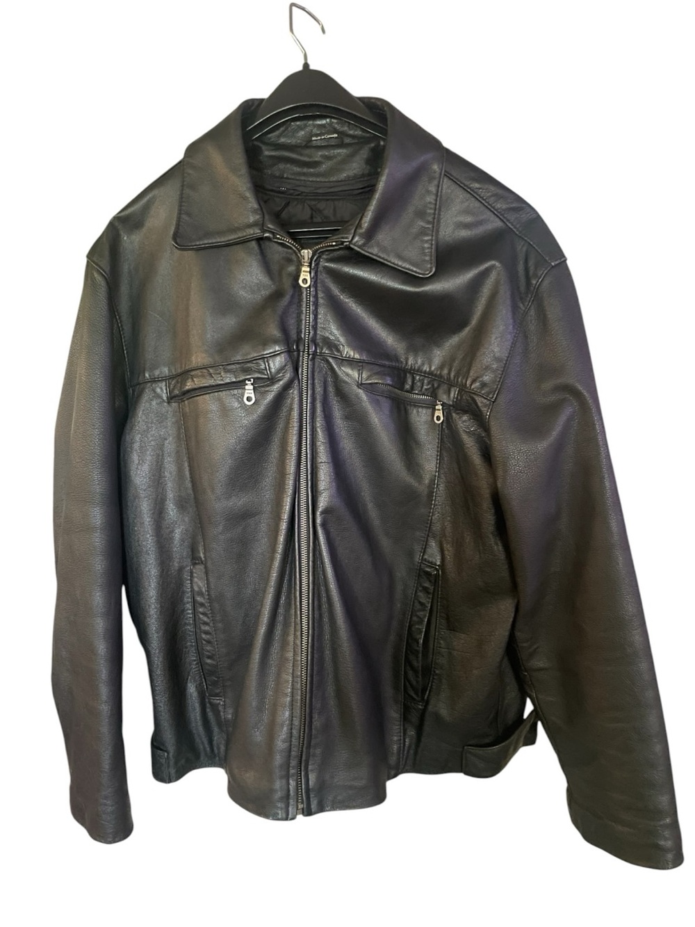 Vintage R & R Men Leather’s Canada L  Jacket With Removable Thinsulate Lining